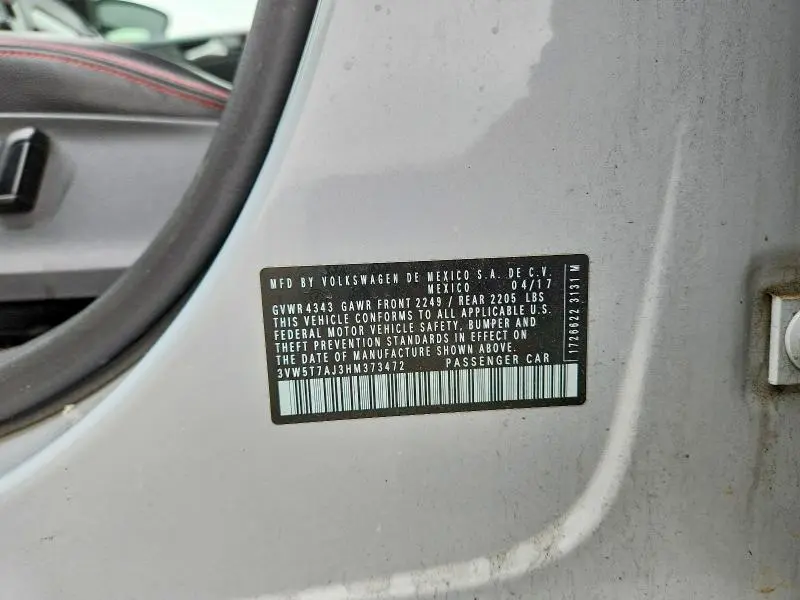 2017 VOLKSWAGEN JETTA GLI  