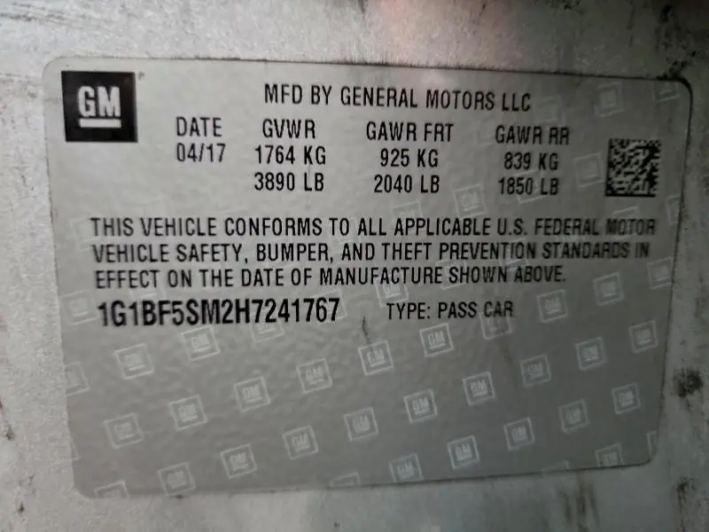 2017 CHEVROLET CRUZE PREMIER  