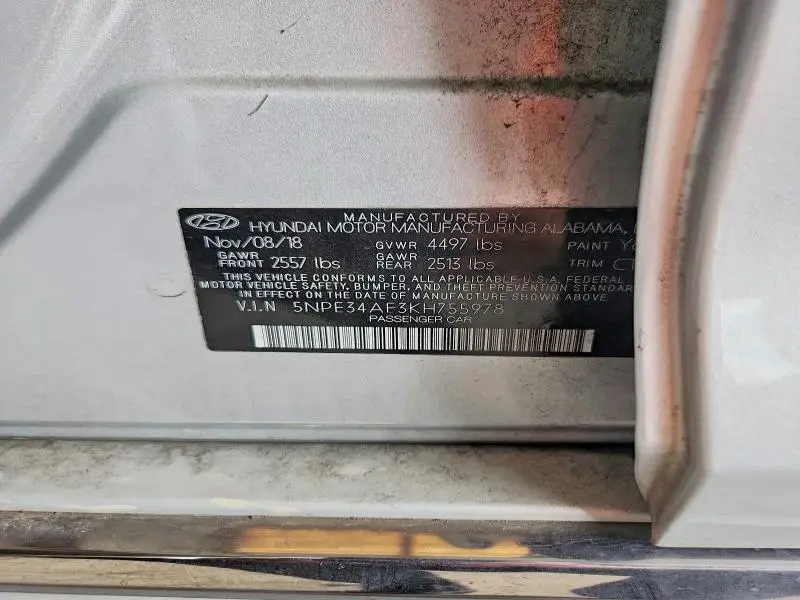 2019 HYUNDAI SONATA SPORT  