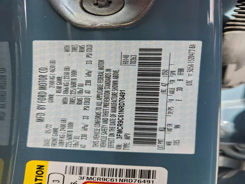 2022 FORD BRONCO SPORT OUTER BANKS  