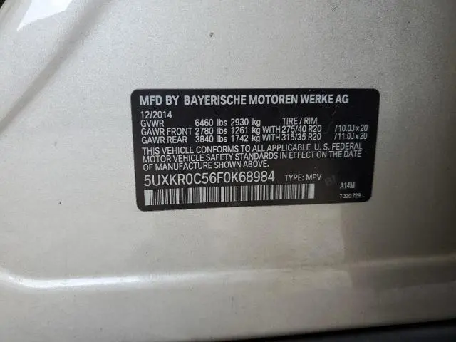 2015 BMW X5 XDRIVE35I  