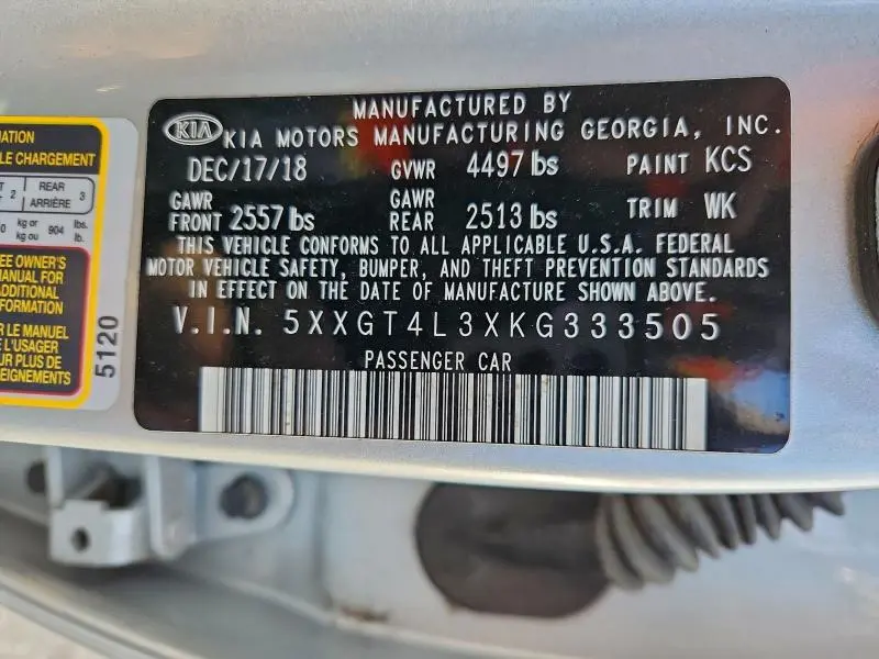 2019 KIA OPTIMA LX  