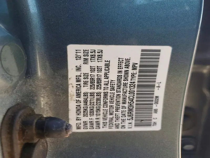 2012 HONDA CR-V EX  