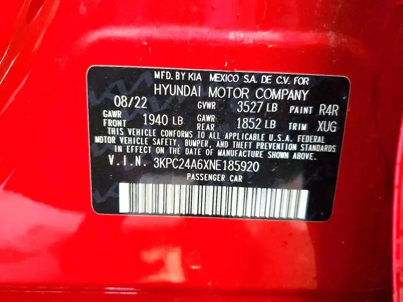 2022 HYUNDAI ACCENT SEL  