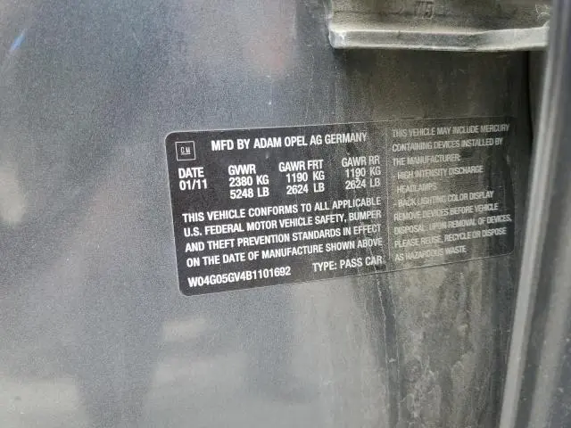 2011 BUICK REGAL CXL