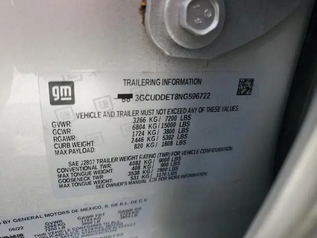 2022 CHEVROLET SILVERADO K1500 LT  