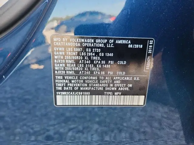 2018 VOLKSWAGEN ATLAS SEL PREMIUM  