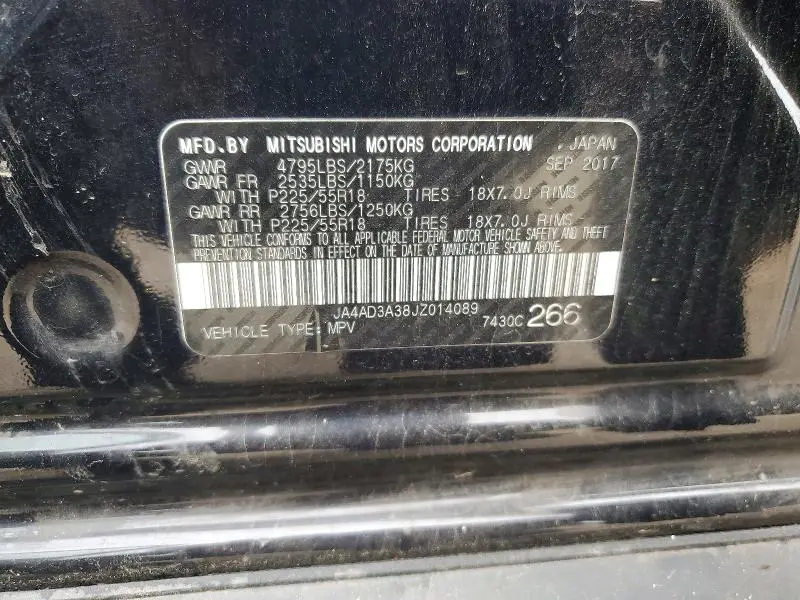 2018 MITSUBISHI OUTLANDER SE  