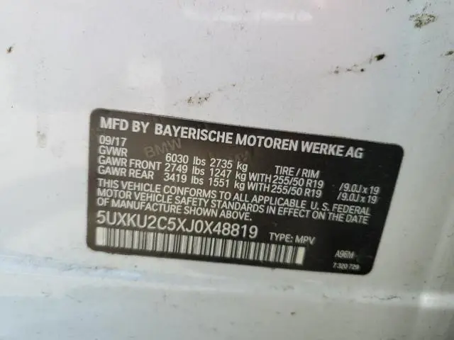 2018 BMW X6 XDRIVE35I  