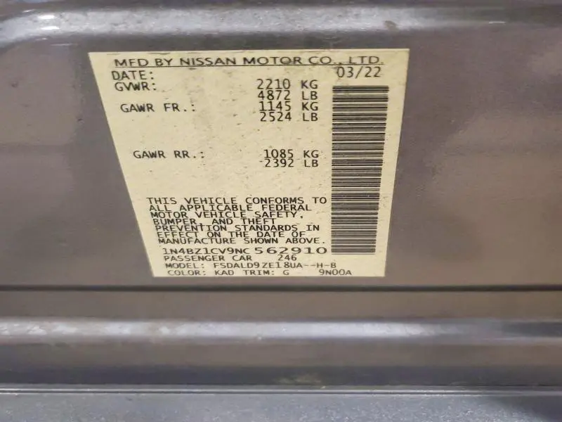 2022 NISSAN LEAF SV PLUS  