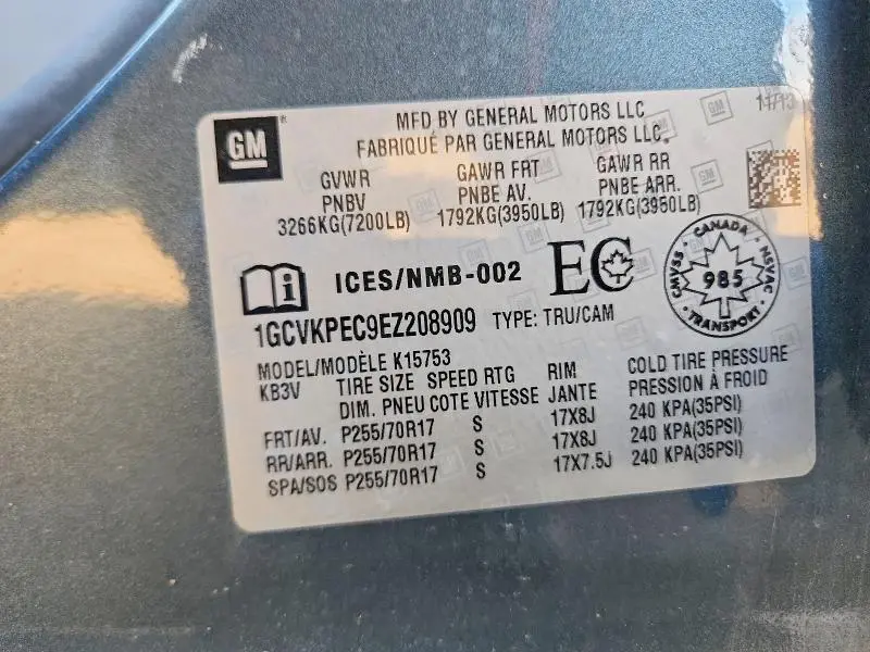 2014 CHEVROLET SILVERADO K1500  