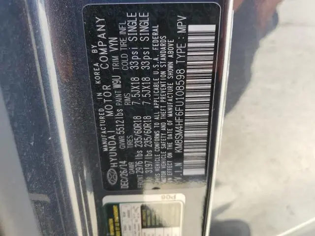 2015 HYUNDAI SANTA FE GLS  