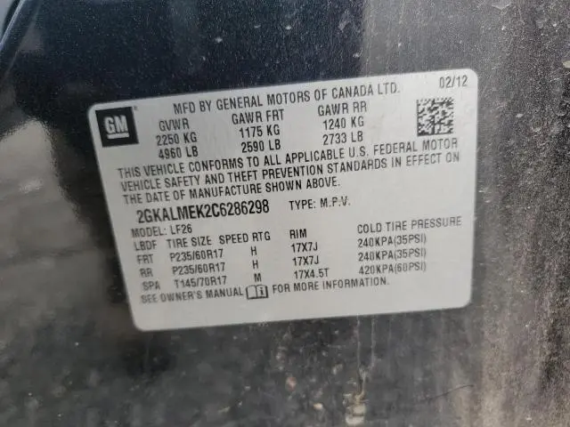 2012 GMC TERRAIN SLE  