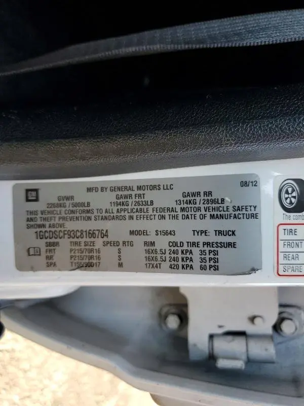 2012 CHEVROLET COLORADO LT  