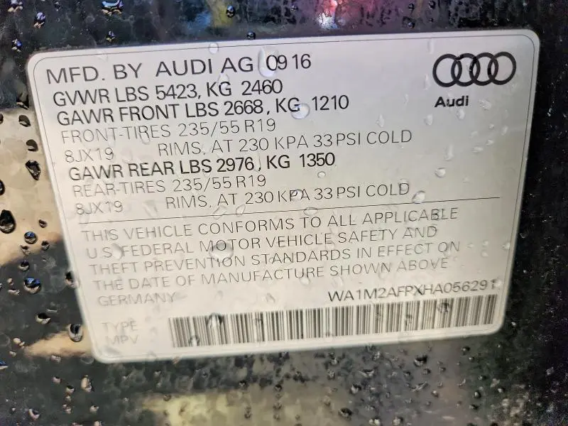 2017 AUDI Q5 PREMIUM PLUS  