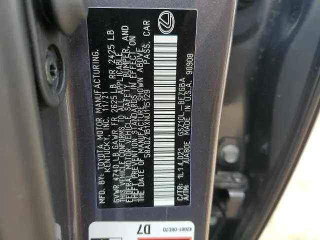 2022 LEXUS ES 350 BASE