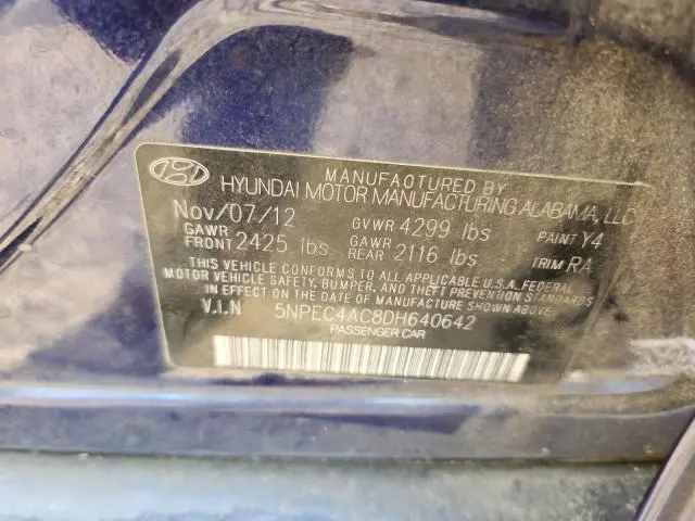 2013 HYUNDAI SONATA SE  