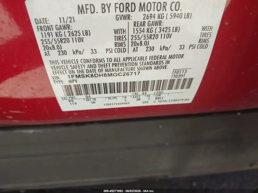 2021 FORD EXPLORER XLT