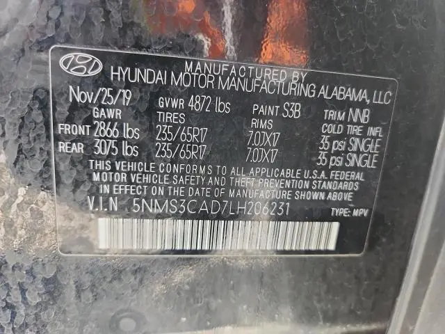 2020 HYUNDAI SANTA FE SEL  