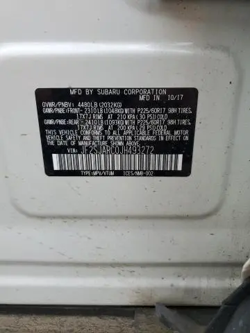 2018 SUBARU FORESTER 2.5I LIMITED  