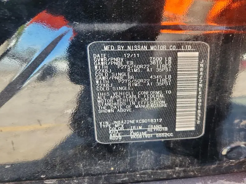 2012 INFINITI QX56 BASE  
