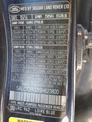 2016 LAND ROVER DISCOVERY SPORT HSE LUXURY  