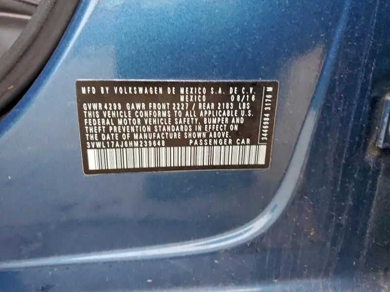 2017 VOLKSWAGEN JETTA SEL  