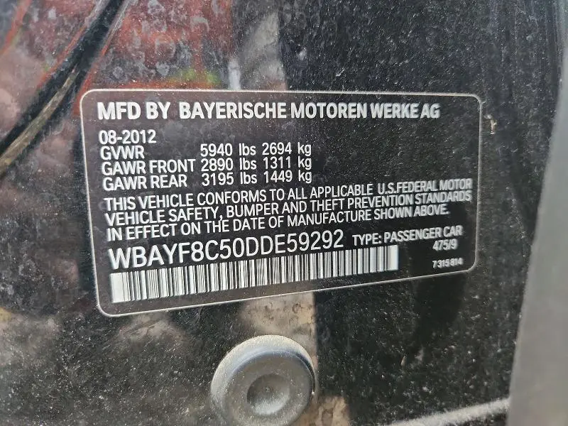 2013 BMW 750 LXI  