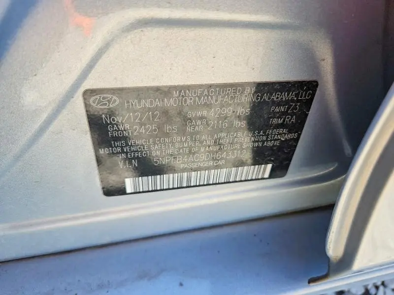 2013 HYUNDAI SONATA GLS  