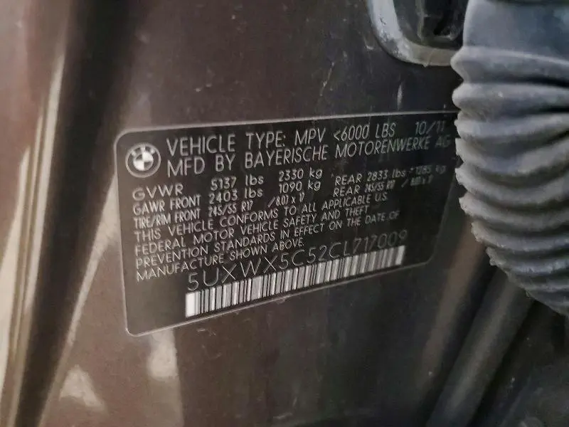 2012 BMW X3 XDRIVE28I  
