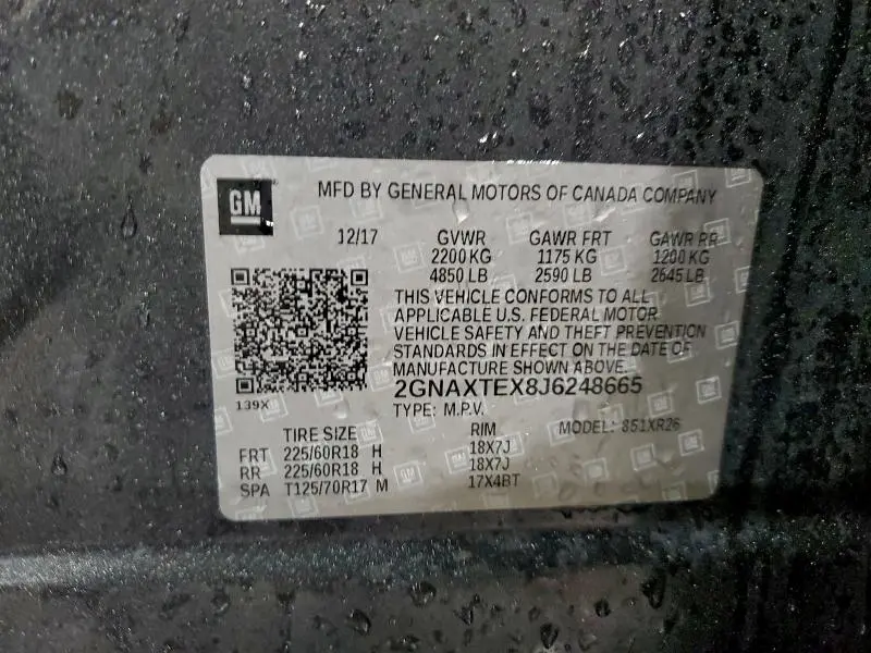 2018 CHEVROLET EQUINOX LT  