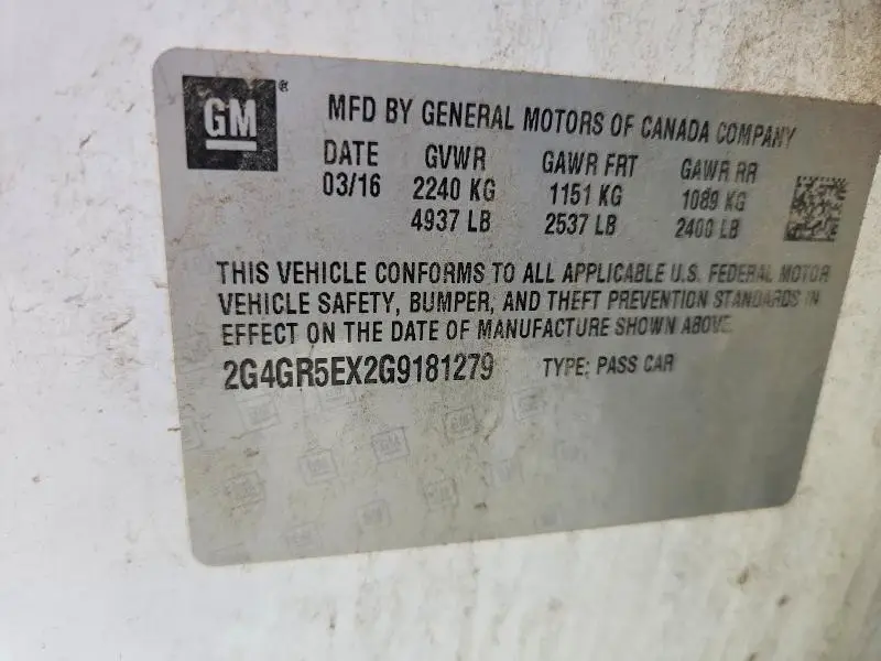 2016 BUICK REGAL PREMIUM  