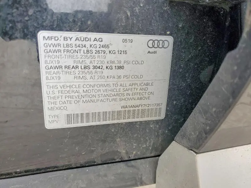 2019 AUDI Q5 PREMIUM  