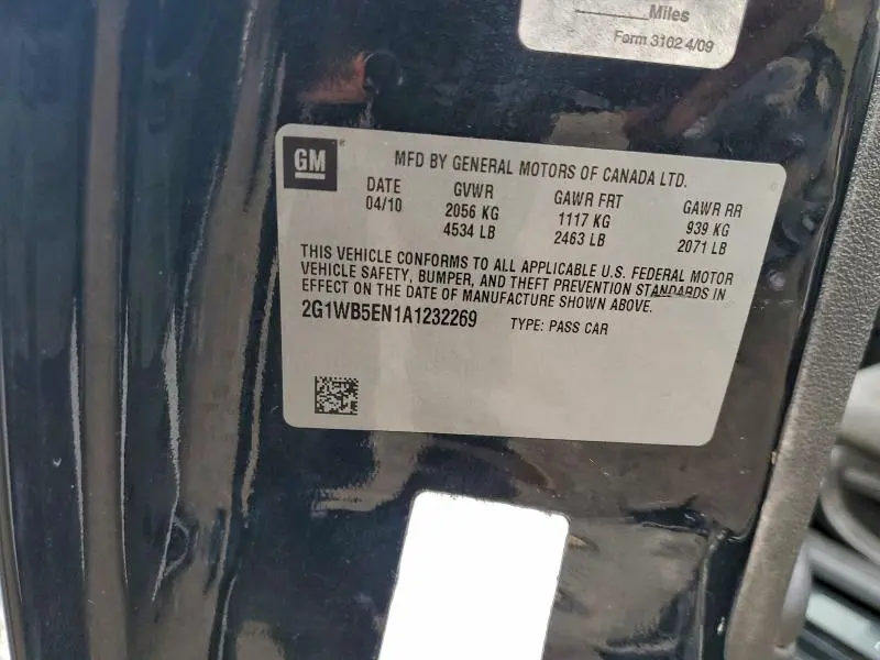 2010 CHEVROLET IMPALA LT  