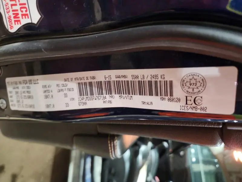 2015 JEEP CHEROKEE LIMITED  