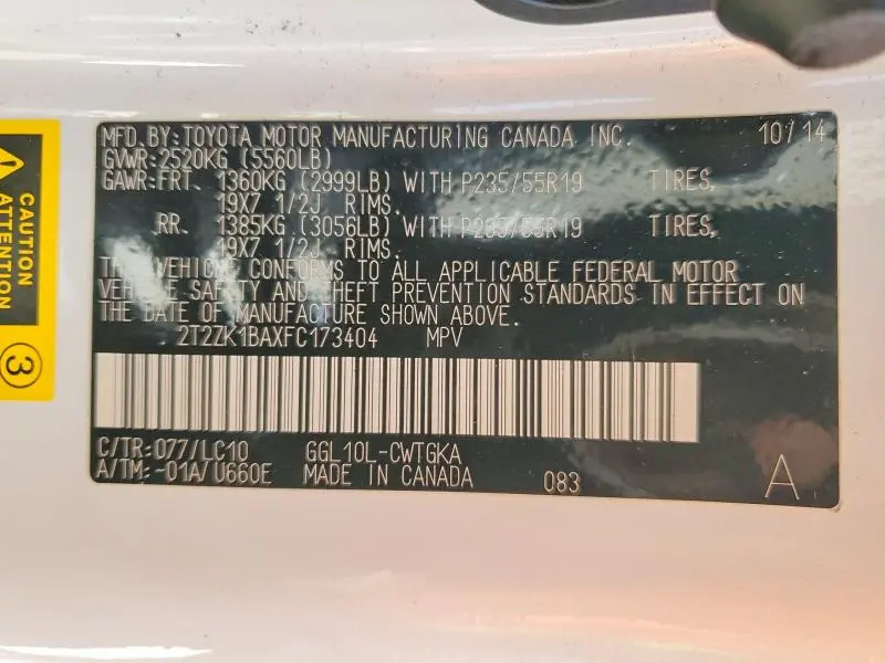 2015 LEXUS RX 350 BASE  