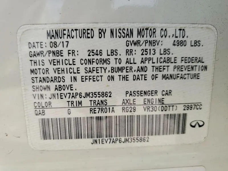 2018 INFINITI Q50 3.0T SPORT  