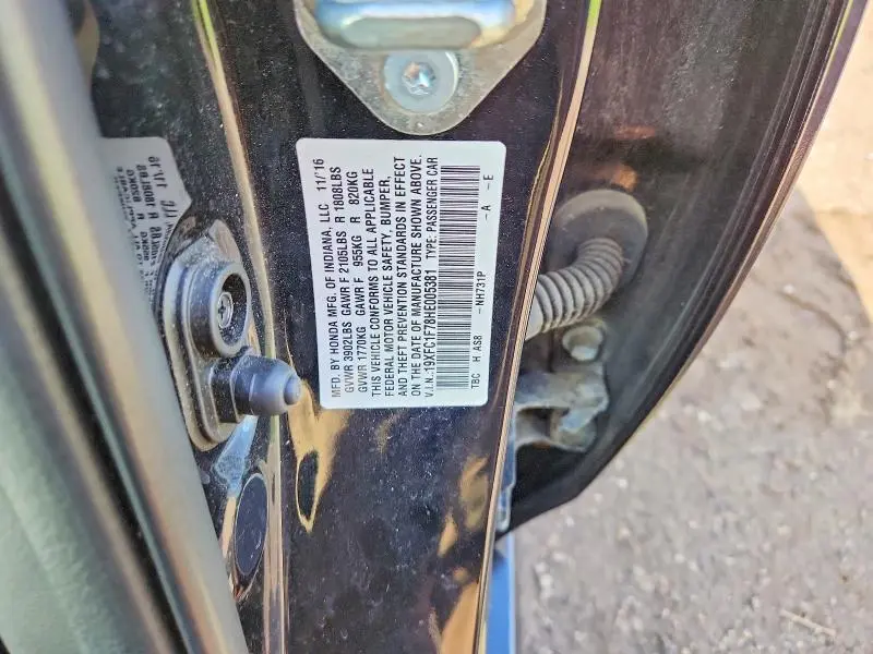 2017 HONDA CIVIC EXL  