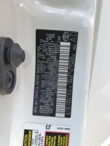 2010 TOYOTA COROLLA BASE  