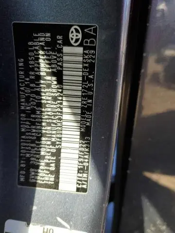 2015 TOYOTA COROLLA L  