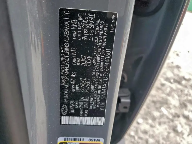 2024 HYUNDAI TUCSON SE  