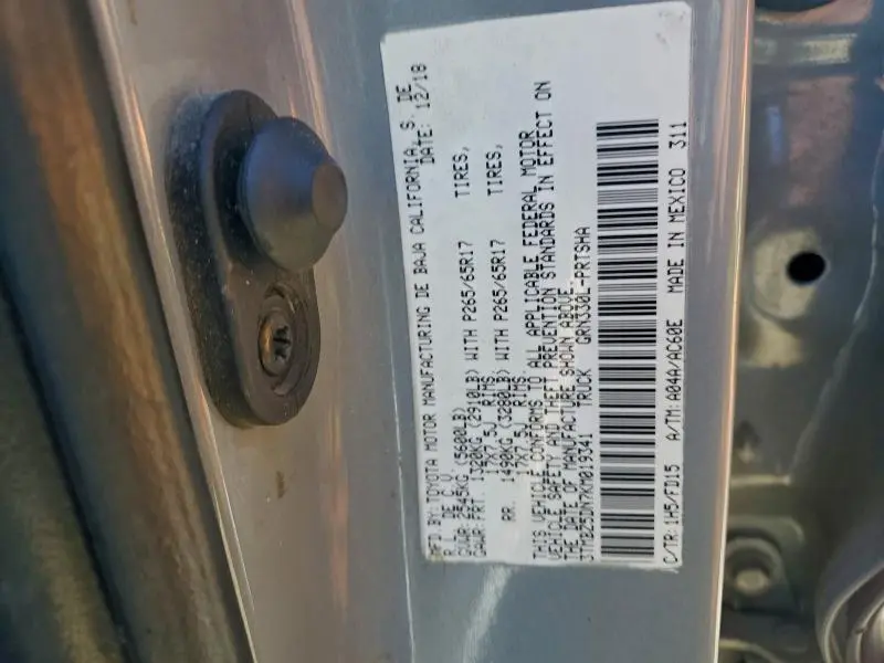 2019 TOYOTA TACOMA DOUBLE CAB  