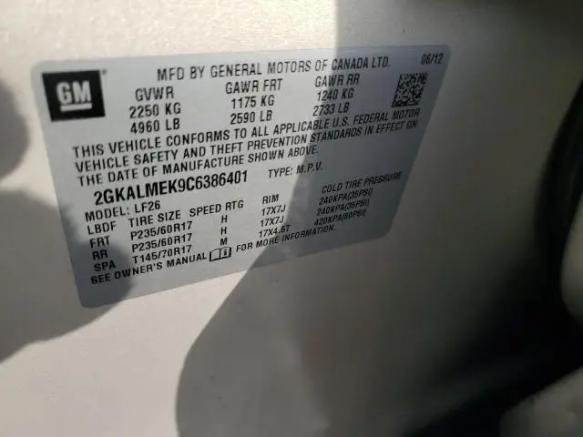 2012 GMC TERRAIN SLE  