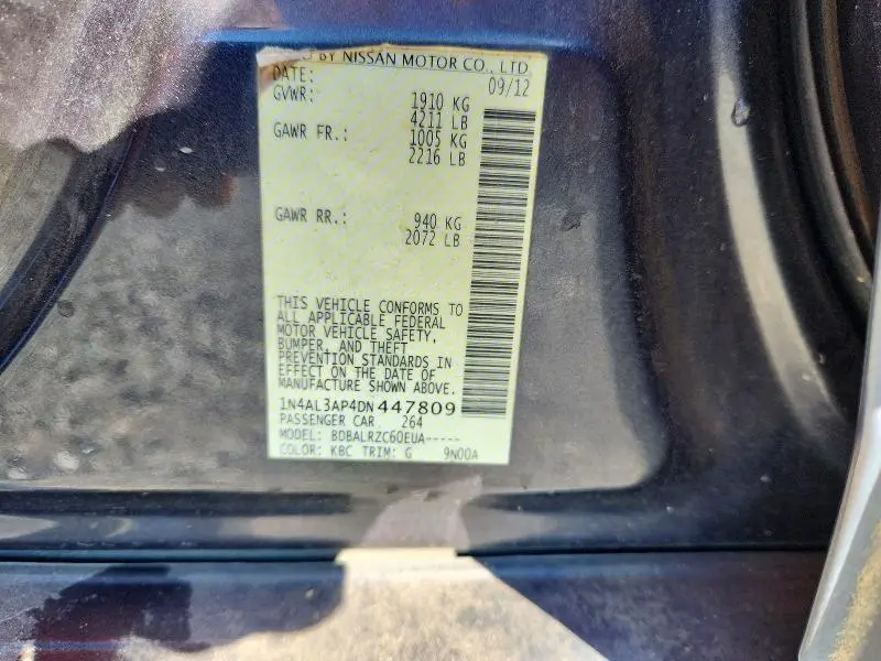 2013 NISSAN ALTIMA 2.5  