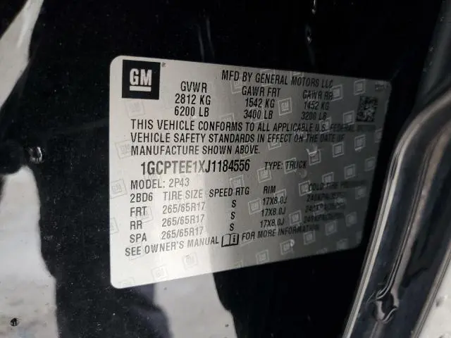 2018 CHEVROLET COLORADO ZR2  