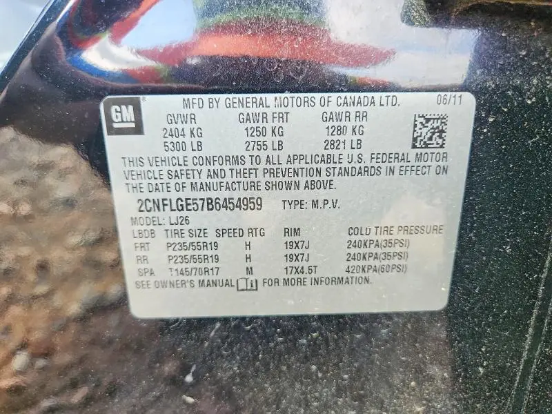 2011 CHEVROLET EQUINOX LTZ  