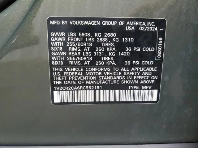 2024 VOLKSWAGEN ATLAS PEAK EDITION SE  