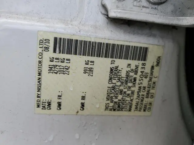 2010 NISSAN ALTIMA BASE  