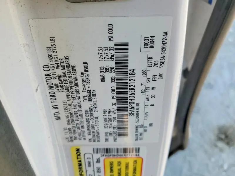 2014 FORD FUSION SE  