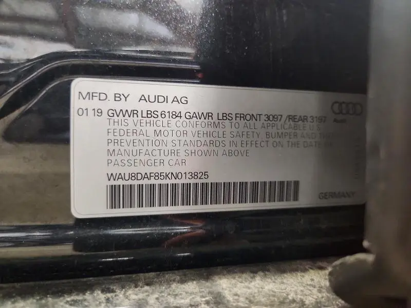 2019 AUDI A8 L  